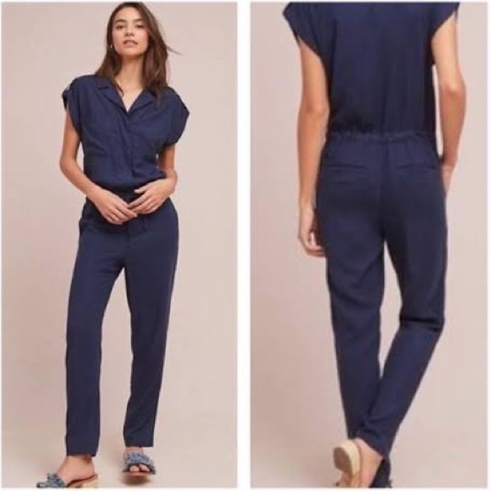 ANTHRO + SANCTUARY BLUE JUMPSUIT
